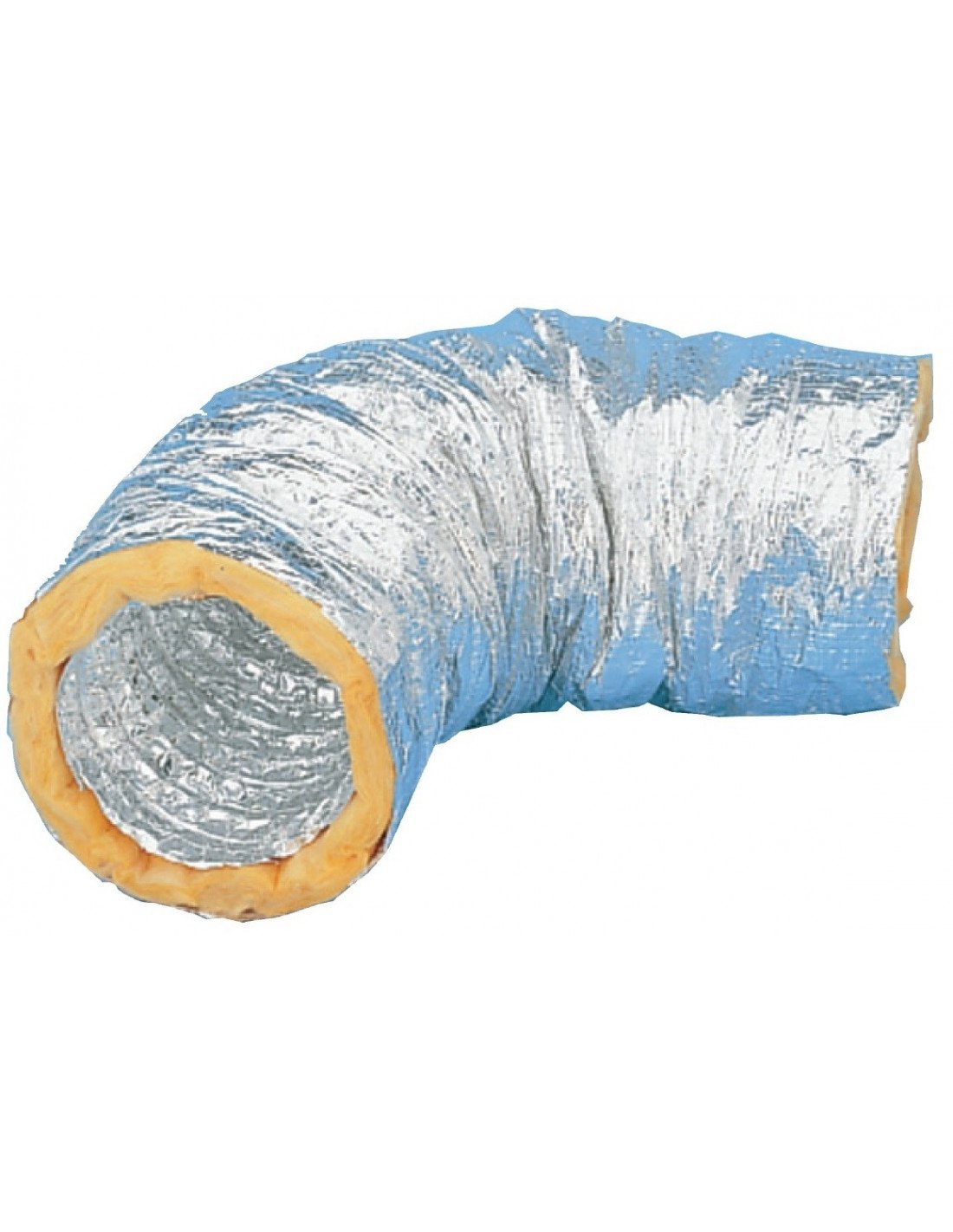 Gaine Aluminium Isolée Pour Raccordement Kit Air Chaud à Cheminée Gaine souple alu isolée pour cheminée 3 mêtres 125mm (distribution d'air chaud)