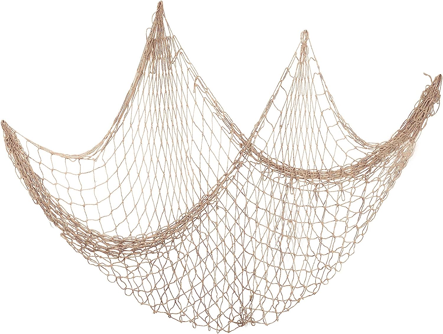 2 Filets De Pêche Décoratifs En Coton Naturel - Décoration Murale Style Marin Sirène Pirate - 100x200 Cm