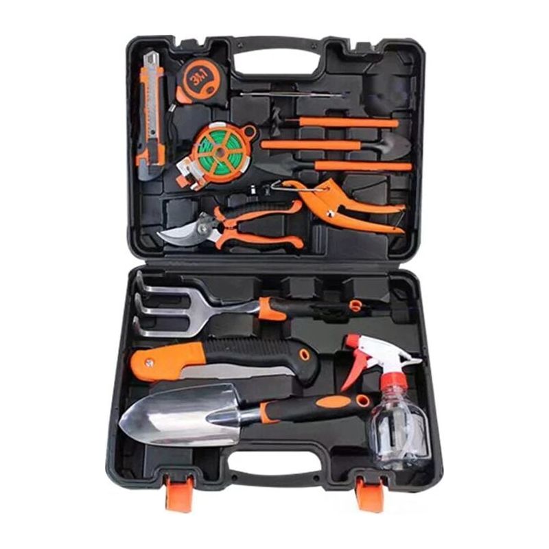 Esschert Kit De Jardinage Enfant – 7 Outils (pelle, Râteau, Balai, Gants, Etc.) – Vert – Plastique/aluminium/acier – Dès 3 Ans