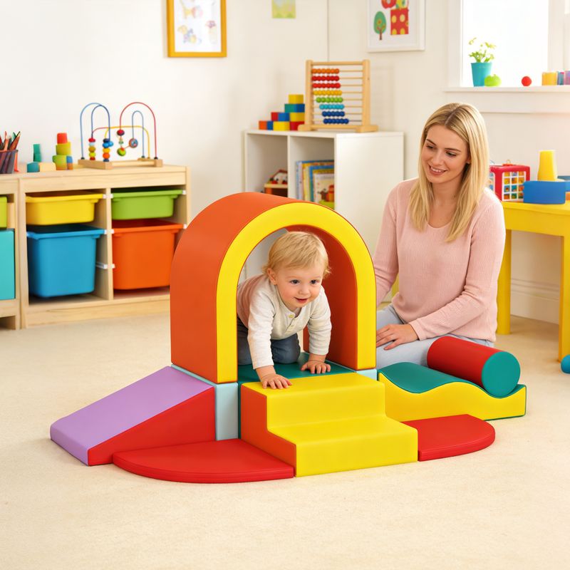 Parcours motricité bébé - jouet d'escalade - AIYAPLAY - 5 pièces, housse lavable en velours - 61 x 40,6 x 60 cm - multicolore - Jeux - Jouets Parcours motricité bébé - jouet d'escalade - AIYAPLAY - 5 pièces, housse lavable en velours - 61 x 40,6 x 60 cm - multicolore - Jeux - Jouets