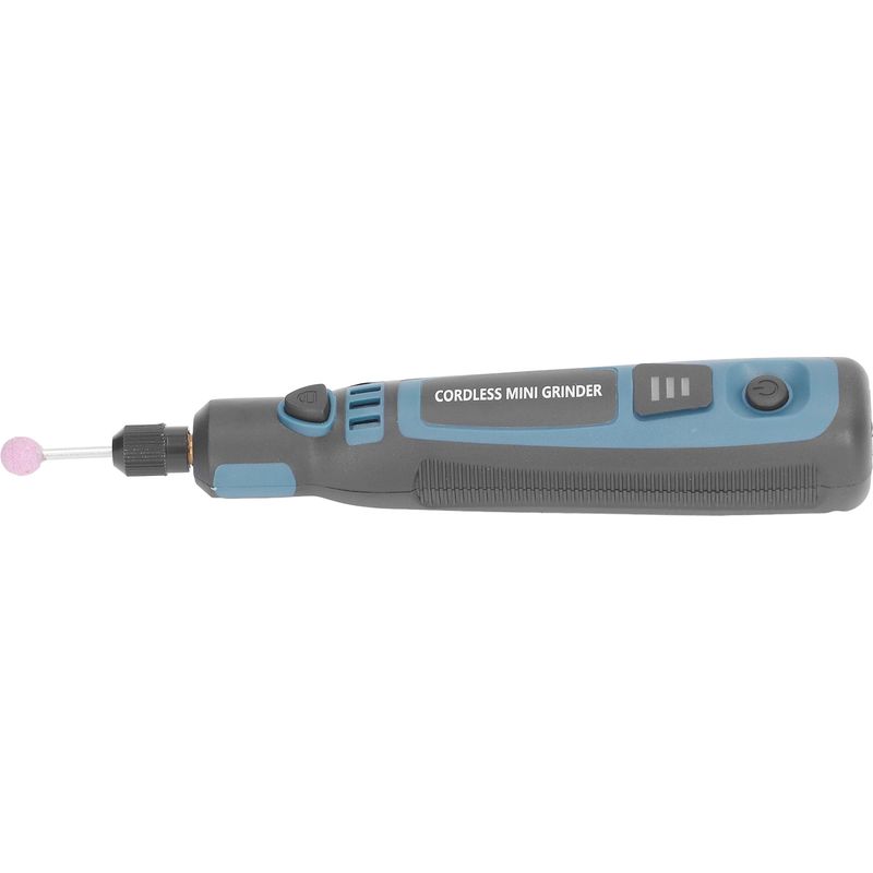 Stylo Meuleuse Sans Fil - Kit Rotatif 3 Vitesses, 25 Accessoires, Bleu, 3.6V