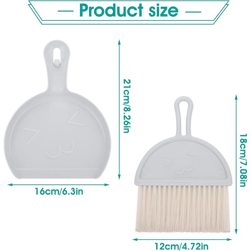 3pièces Ensemble mini pelle et balayette, petit balai et pelle à