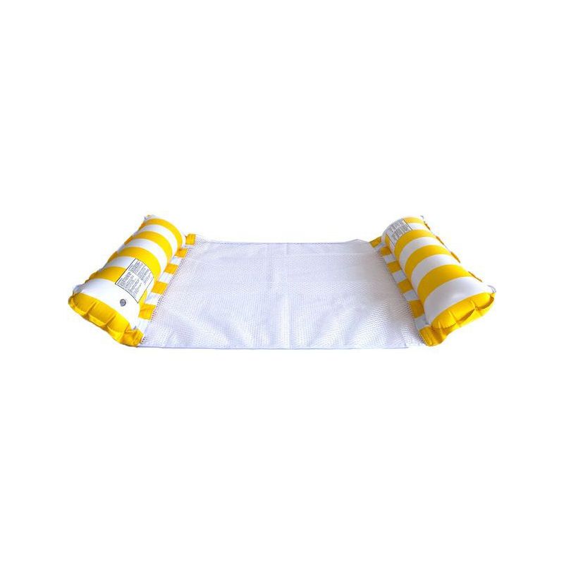 Thedttoy Flottantes Hamac Flotteur Gonflable Piscine, Flottant Hamac d'eau Pliable Flottantes Hamac Portable Flotteur Ultraléger, Chaise Longue Flotteur pour Adulte Plage Partie Vacances (Jaune