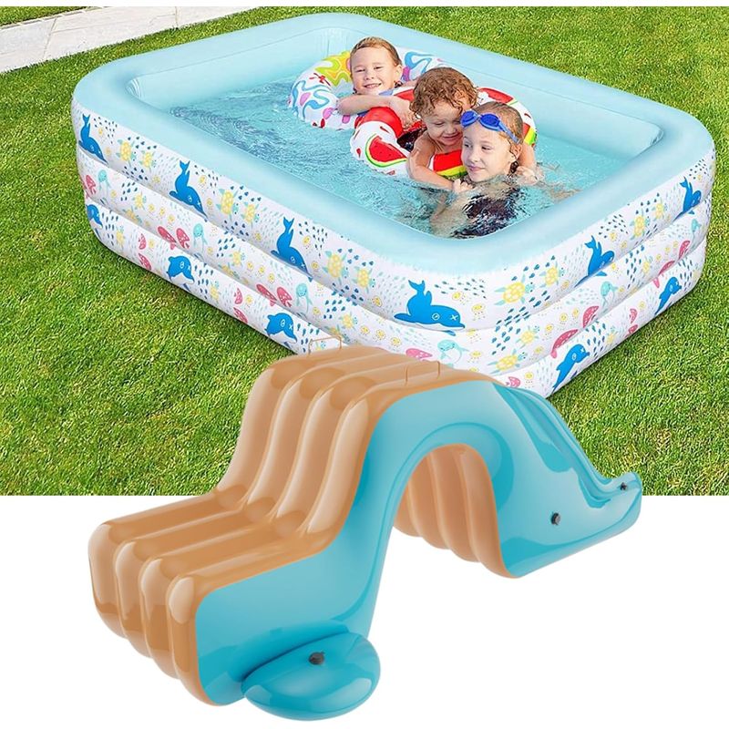 Toboggan De Piscine Gonflable Pour Piscines Hors Sol - Glissade Eau Enfant Jouet Extérieur Jaune Bleu Vert Glissade Eau Piscine Hors-sol Base Remplissable Toboggan De Piscine Gonflable Pour Piscines Hors Sol - Glissade Eau Enfant Jouet Extérieur Jaune Bleu Vert Glissade Eau Piscine Hors-sol Base Remplissable