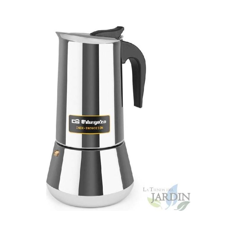 HOME SOLAZZIA Cafetière Italienne induction 200ml 4 Tasses en acier inoxydable Convient pour tous types de cuisinières, Cafetière Moka Compatible avec Plaque à Induction (4 Tasses 200ml