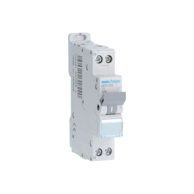 Chint NB1L Differenzialschalter 1P+N 16A 4,5kA 30mA – 2 Module C-Charakteristik Für Hutschiene