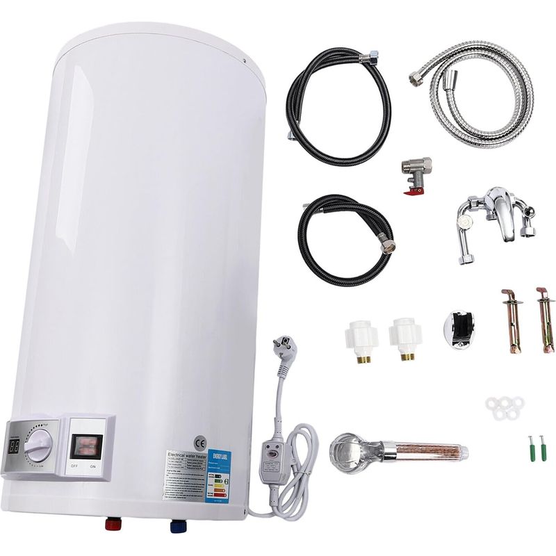 Kleiner Druckfester Warmwasserspeicher 8L, Untertischboiler 1500W | Steckerfertig, Temperatur Einstellbar, für Küche, Bad Kleiner Druckfester Warmwasserspeicher 8L, Untertischboiler 1500W | Steckerfertig, Temperatur Einstellbar, für Küche, Bad