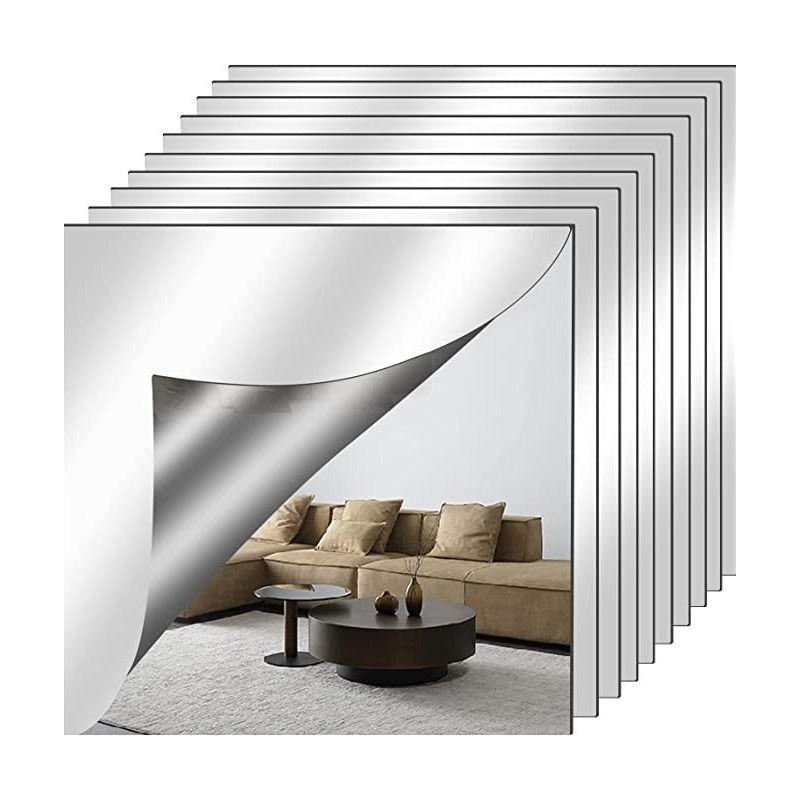 12 pièces Autocollant en Tuile Auto-Adhésif Sticker Imperméable en PVC Autocollants de Carreaux Carrelage Adhesif Mural Autocollant pour Salle de Bains et Cuisine
