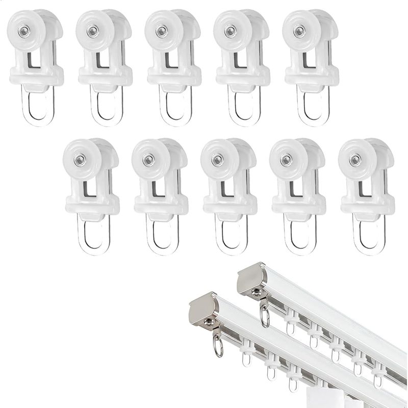 Baguette Store Blanc Transparent Lot De 4 Baguettes Pour Stores Vénitiens – Tringles De Tirage Réutilisables – Blanc Et Transparent – 43 Cm – Facile à Installer Baguette Rideau