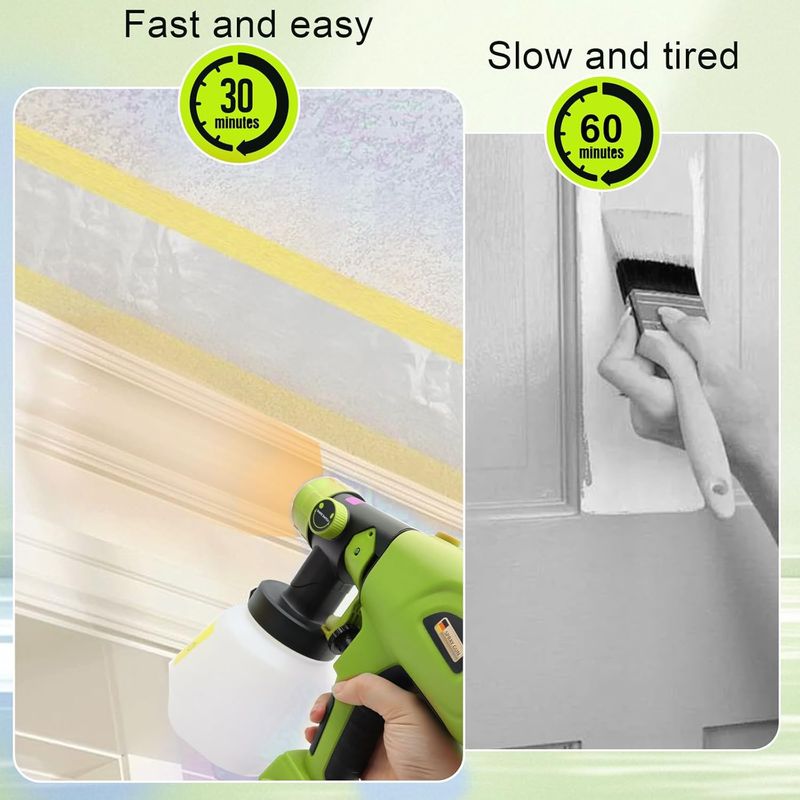 Pulvérisateur de peinture sans fil - TRAHOO - 18V 120W - 3 modes de