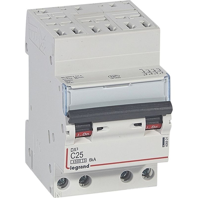 LEGRAND DNX3 Disjoncteur Tétrapolaire 16A Courbe C 6kA 400V - 406910 LEGRAND DNX3 Disjoncteur Tétrapolaire 16A Courbe C 6kA 400V - 406910