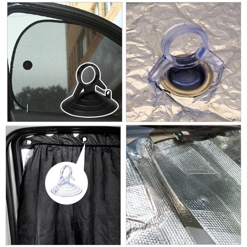 120x Transparente PVC Saugnäpfe – 45 Mm Durchmesser – Starke Haftung, Ohne Haken – Für Sonnenblende, Glas, Fenster & Spiegel