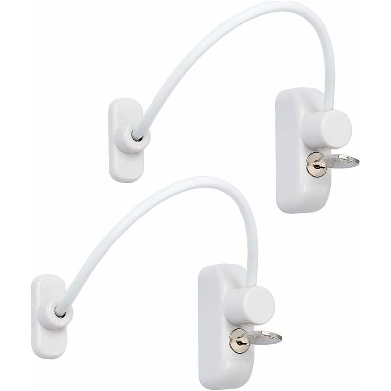 2 Attaches De Sécurité Pour Fenêtre – Acier Zingué, Lot De 2, Onestopdiy