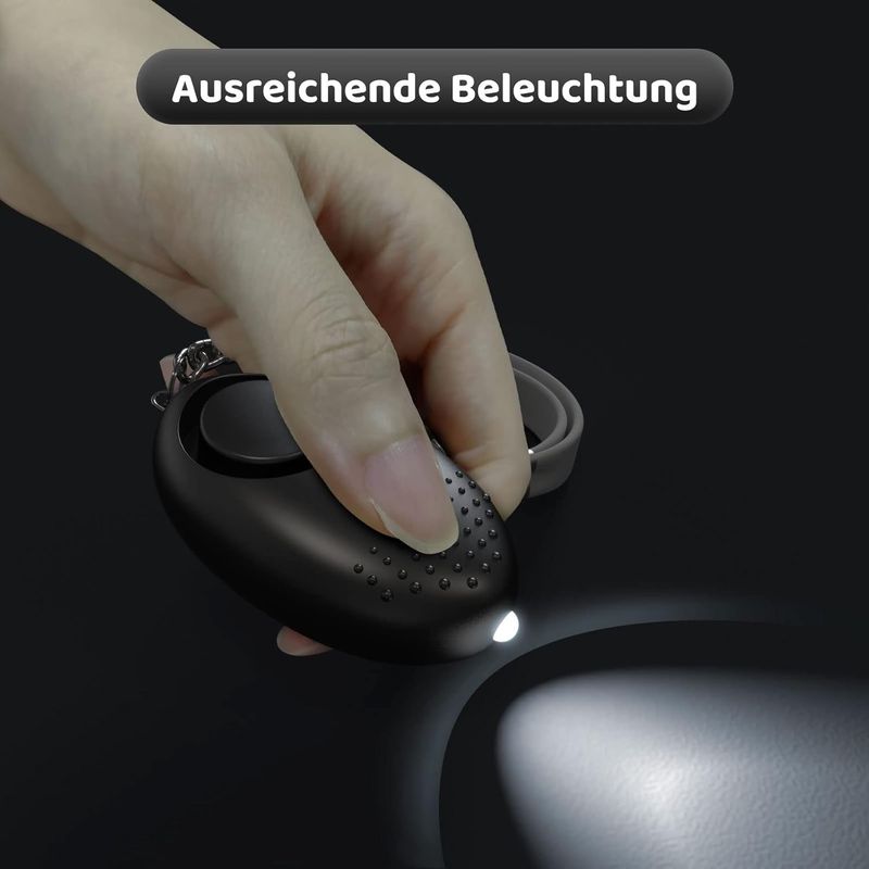 Qoosea 135dB 2 Persönlicher Alarm Schlüsselanhänger mit Stroboskoplicht Laute Sirene für Sicherheitsalarme für Frauen Kinder Studenten Senioren – Notfall-Selbstverteidigung Nachtsport(Rosa Schwarz Qoosea 135dB 2 Persönlicher Alarm Schlüsselanhänger mit Stroboskoplicht Laute Sirene für Sicherheitsalarme für Frauen Kinder Studenten Senioren – Notfall-Selbstverteidigung Nachtsport(Rosa Schwarz