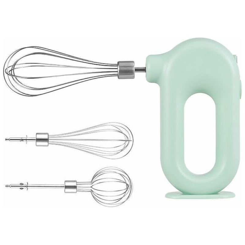 Elektrischer Schneebesen, Handrührgerät, 4-stufiger Schneebesen zum Backen von Kuchen und Sahne, Standgerät, kabellos