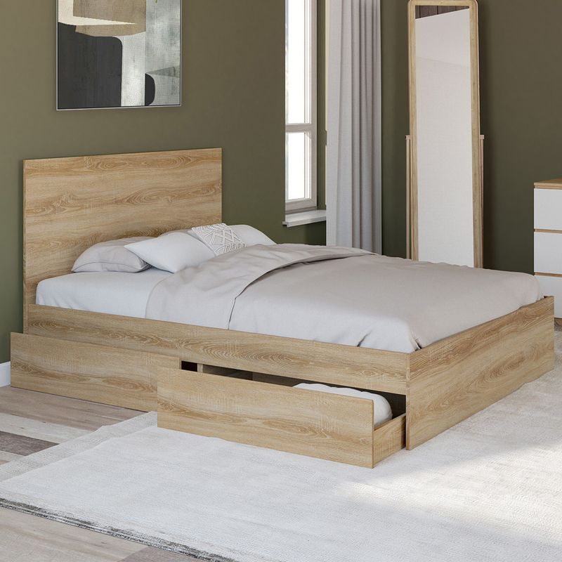 Lit Double Neo Avec Tête De Lit LED Intégrées Et Sommier 140 X 190 Cm Pvc Blanc - Lit Lit Double Neo Avec Tête De Lit LED Intégrées Et Sommier 140 X 190 Cm Pvc Blanc - Lit