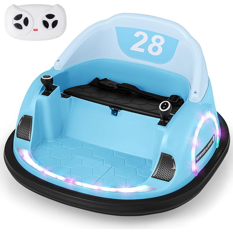 COSTWAY 12V Auto Tamponneuse Électrique Enfants avec Télécommande 2,4G