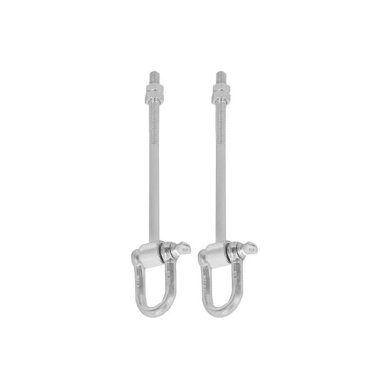 Kotarbau – Lot de 2 crochets M12 x 190 mm – Acier galvanisé – Manille et boulon inclus – Fixation pour balançoire et hamac extérieur