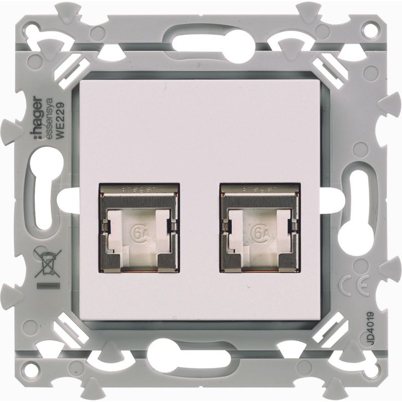 600375 Prise RJ45 cat6 STP blindée Legrand Dooxie blanc 600375 Prise RJ45 cat6 STP blindée Legrand Dooxie blanc