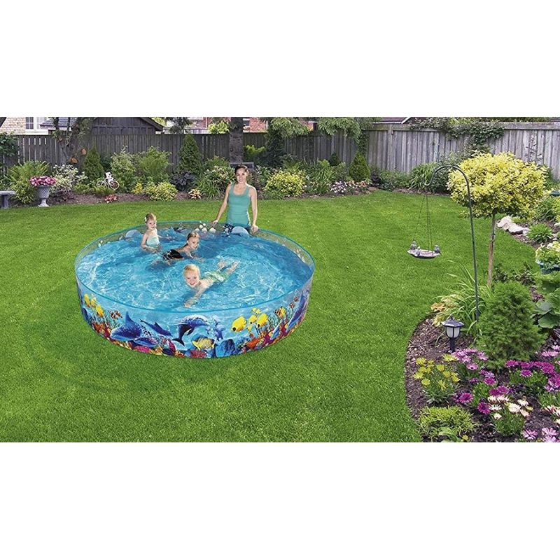Piscine Aventure Sous-Marine 3D – 262x175x51 Cm – 2 Paires De Lunettes + Palets Trésor
