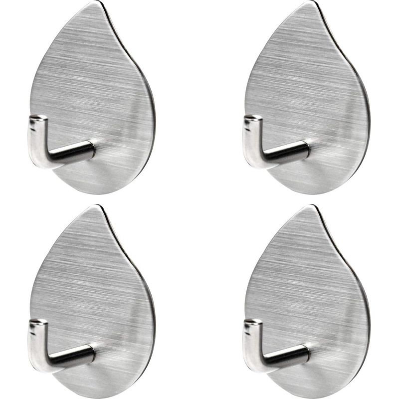 8-Pack Over-the-Cabinet-Door Hooks – Heavy-Duty 304 Stainless Steel, No-Drill Adjustable, 50lb Capacity, For Towels, Bags, Keys, Kitchenware