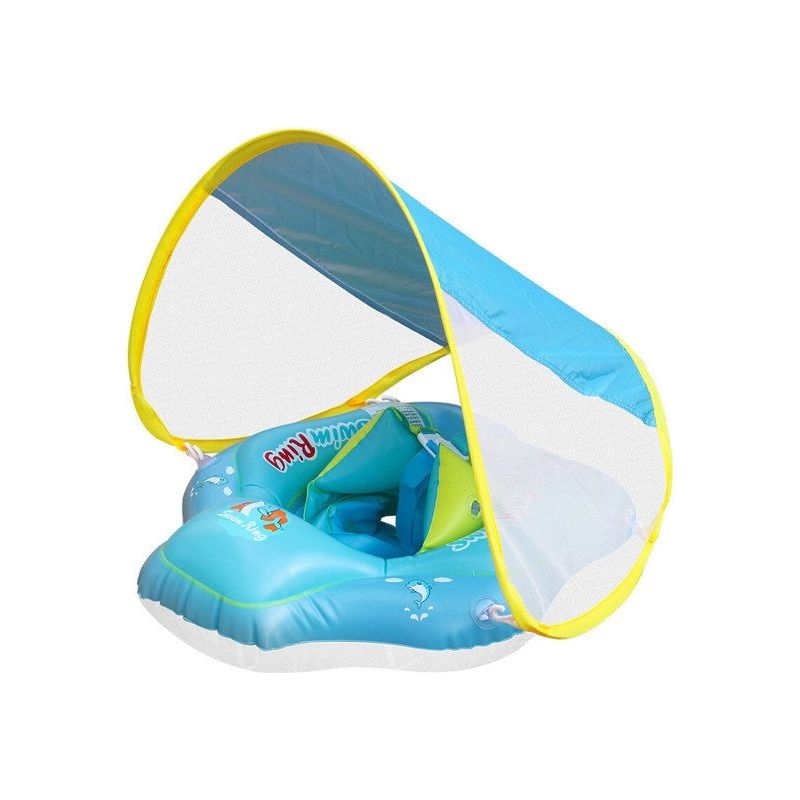 Bouee Bebe avec Parasol Amovible Siege Bb Bouee Piscine Enfant de 6