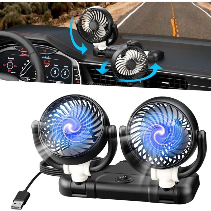 VENTILATEUR,Bleu--Mini ventilateur de bureau Portable USB à 3 vitesses