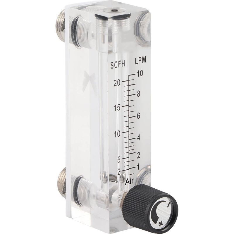 Gasdurchflussmesser 1-10 LPM – Sauerstoff-Rotameter Mit 8-mm-Schlauchanschluss, 0,6 MPa, Acryl – Für Industrie & Technik
