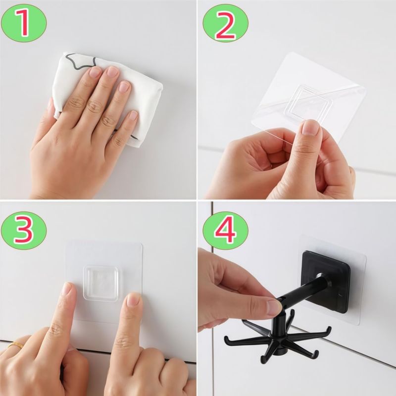 Crochets Muraux Cassés En Inox – Accroche Facile Pour Carrelage Verre Et Murs Lisses