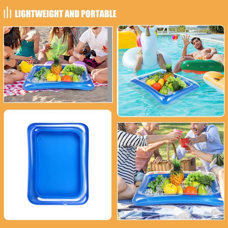 Barre De Service Gonflable Avec Drain – 62/125 Cm, Pour Piscine, Fête, Barbecue – PVC Léger, Ergonomique