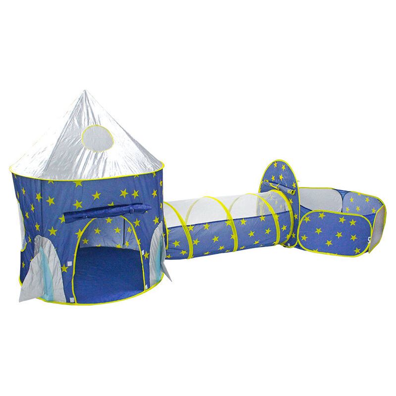 Relaxdays Tente Pour Enfants Sur Le Thème De L’Espace – Avec Tunnel – Pop-Up – Pour Intérieur Et Extérieur – 90 X 170 X 100 Cm – Dès 3 Ans