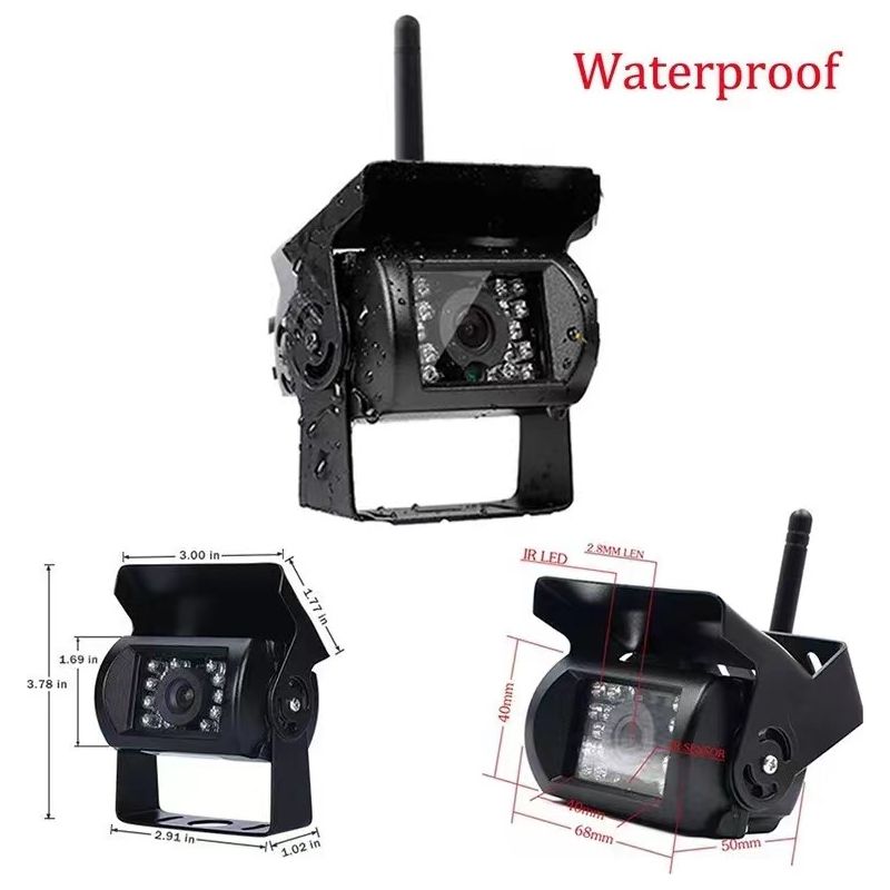 Kit Telecamera Retromarcia Wireless Con Monitor 7″ – 1080P IP67, Visione Notturna IR E Segnale Fino A 600ft - 4