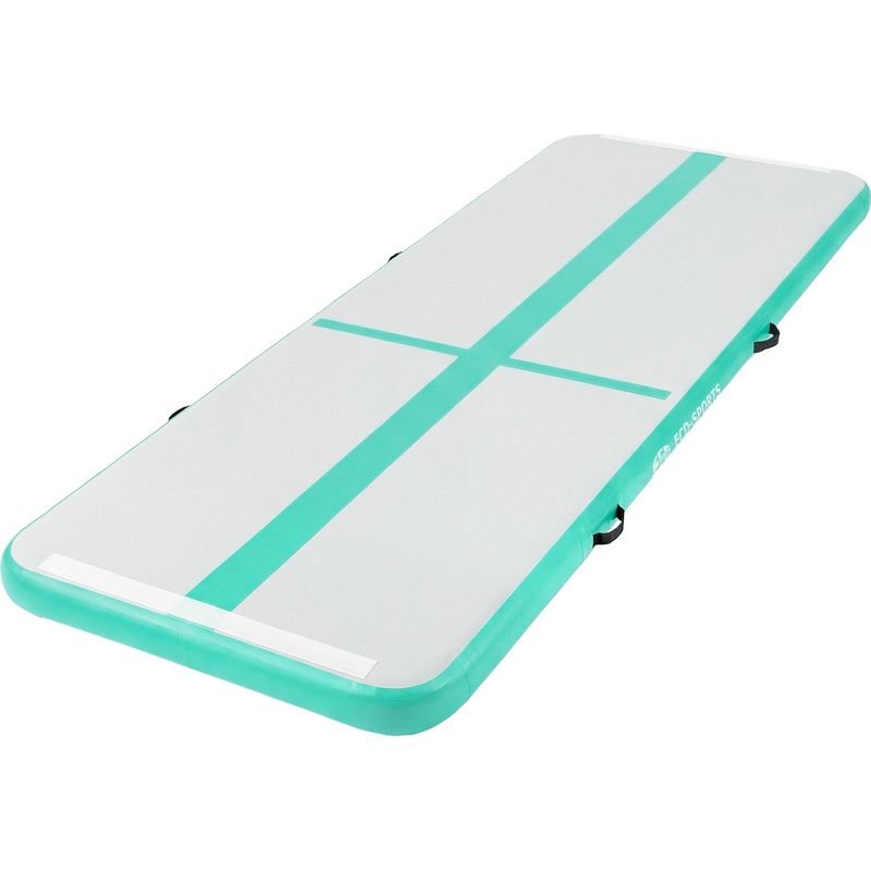 EYEPOWER Tapis D’entraînement Pliant 200x60x5 Cm – Mousse EPE 20kg/m³ – Housse PVC – Poignée De Transport – Multisports