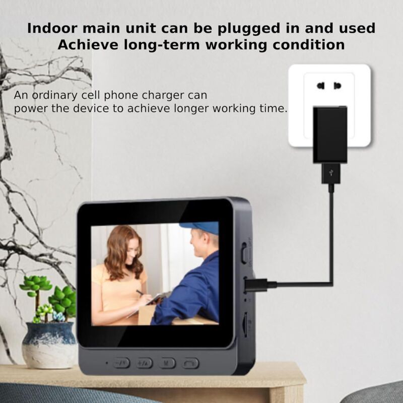 Sonnette vidéo WiFi - MARQUE - 1080P - Caméra de porte sans fil - Audio bidirectionnel