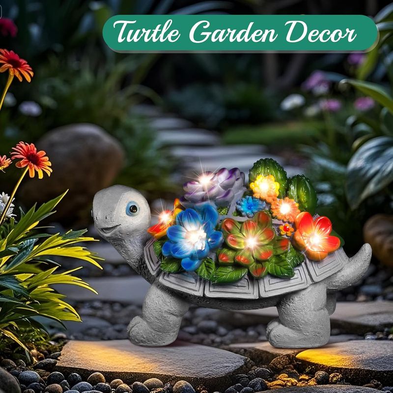 Lot de 40 mini tortues lumineuses en résine, petites tortues qui s'illuminent dans l'obscurité, petites figurines en résine, animaux marins pour fête d'anniversaire, bricolage, aquarium, créatures