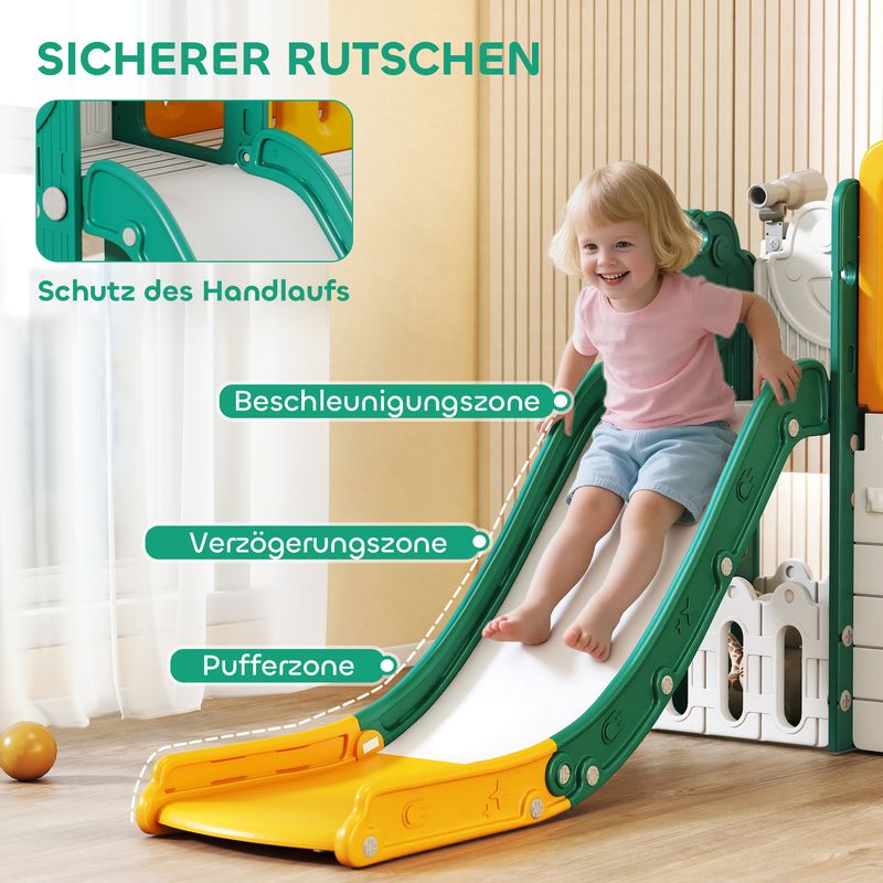 Toboggan 7 en 1 pour enfant avec cadre d'escalade, panier de basket-ball et tunnel – Toboggan d'intérieur et d'extérieur pour enfants à partir de 1 an – Toboggan autonome en plastique (jaune-1 Toboggan 7 en 1 pour enfant avec cadre d'escalade, panier de basket-ball et tunnel – Toboggan d'intérieur et d'extérieur pour enfants à partir de 1 an – Toboggan autonome en plastique (jaune-1
