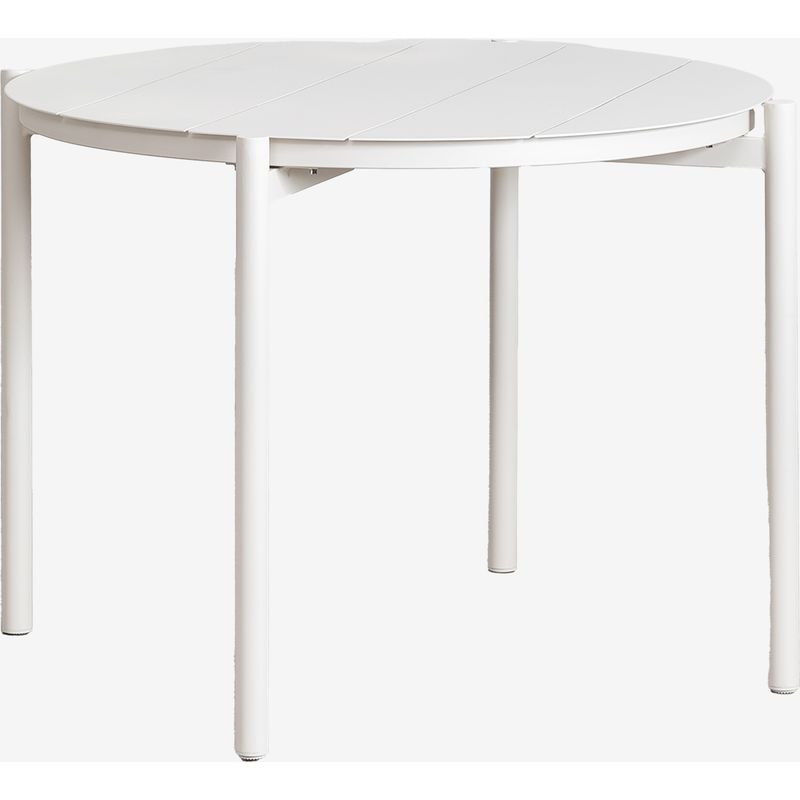 SKLUM Valerie Runder Gartentisch Aus Aluminium – Durchmesser 125 Cm, Höhe 72,5 Cm, Pulverbeschichtet, Modernes Design Mit Gekreuzten Beinen, Nylon-Bodenschonern – Für Terrasse & Garten