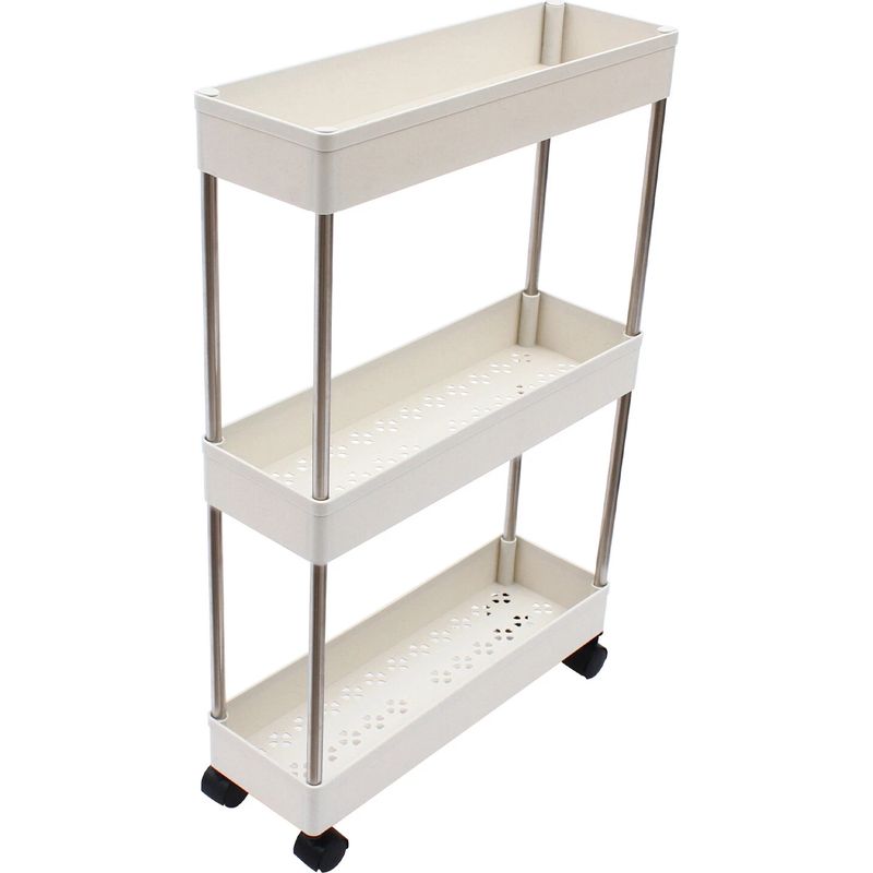 Edelstahl-Küchentisch 80x80x40cm, 3 Böden, Traglast 50kg – Stabil, Platzsparend, Für Gastro & Haushalt