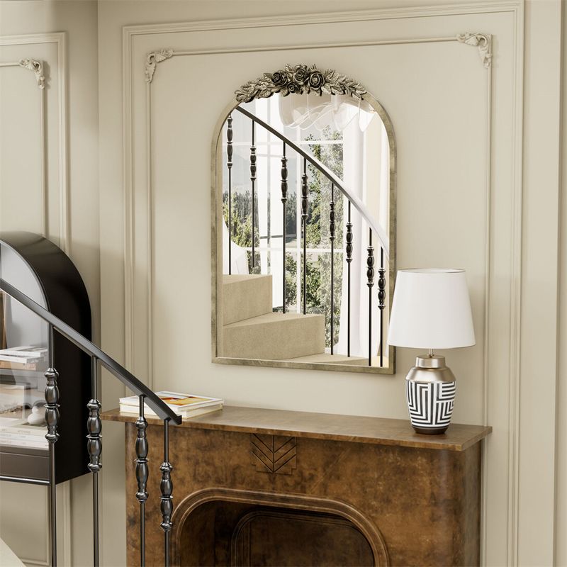 Miroir mural style baroque 50x50 cm Blanc - Miroir Mural - Miroir