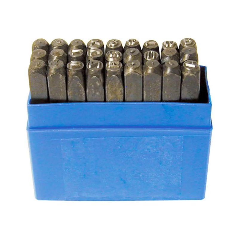 KS Tools 156.0467 Jeu de 10 chiffres à frapper 5 mm | Jeu de 9 chiffres à frapper hauteur 5 mm et pointeau