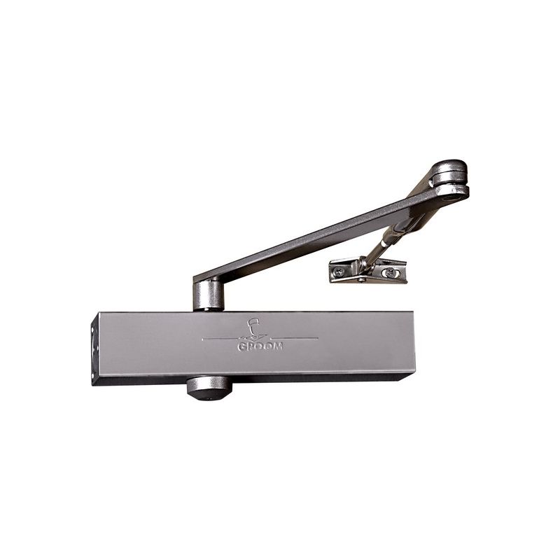 Ferme-porte Groom GR200 – Force 5, Bras Standard, Kit De Visserie Argenté Inclus