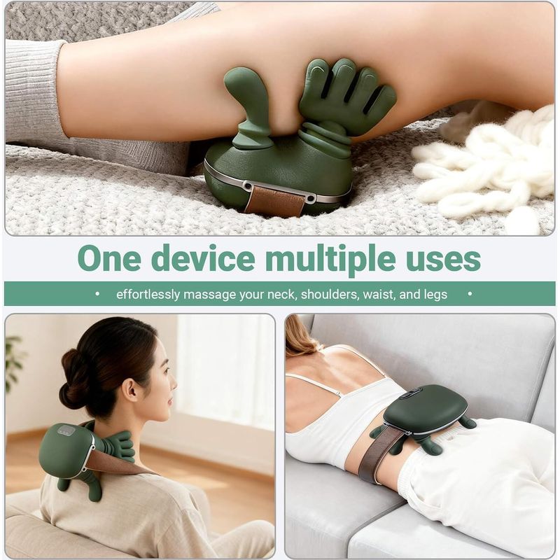 4D Neck Massager, Neck Heating, USB Shoulder Massager, 3 Massage Settings  and 2 Heat Settings, for Home, Office, Travel, Relaxing Muscles, Relieving  Tire Pain
