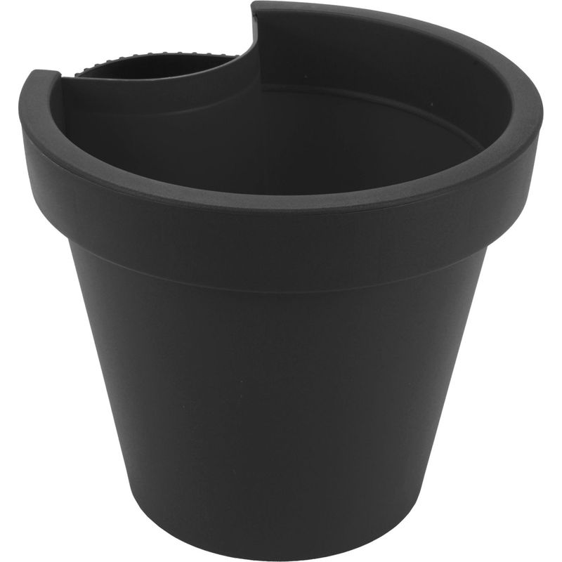 Fallrohr Blumentopf 24 x 21 cm - anthrazit - Regenrohr Hänge Pflanztopf rund