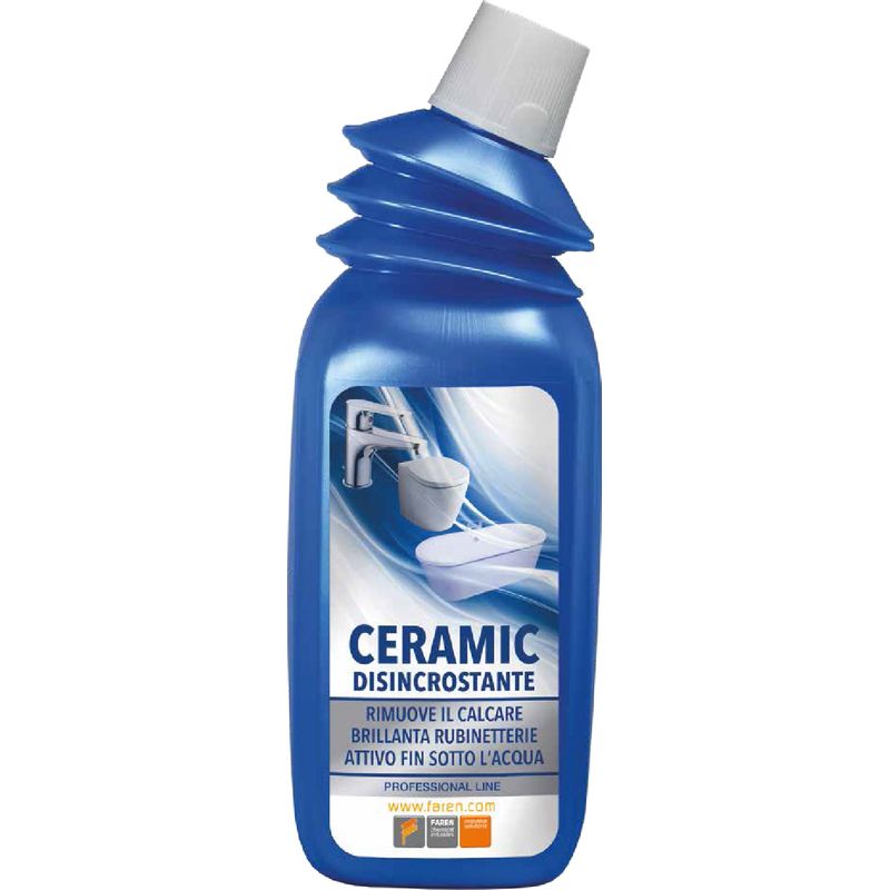 Pulitore sbiancante/disincrostante Ceramic gel per ceramiche e rubinetterie  750 ml con flacone FLEXI