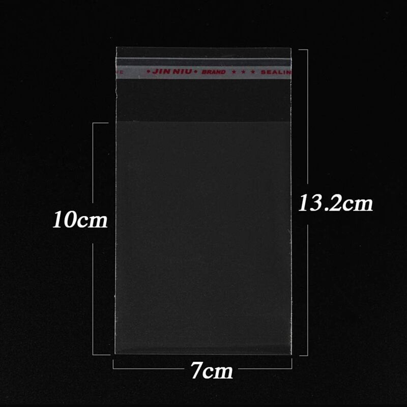 100 sacs en cellophane transparents refermables, sacs en cellophane transparents auto-adhésifs pour biscuits, bonbons, bijoux, emballages cadeaux (8x12cm/3.1x4.7inch
