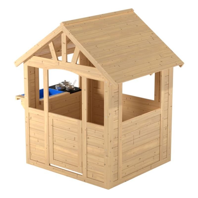AIYAPLAY Cabane enfant extérieur en bois, maison enfant extérieure avec chatière, ustensiles de cuisine, banc et sonnette, blanc | France AIYAPLAY Cabane enfant extérieur en bois, maison enfant extérieure avec chatière, ustensiles de cuisine, banc et sonnette, blanc | France