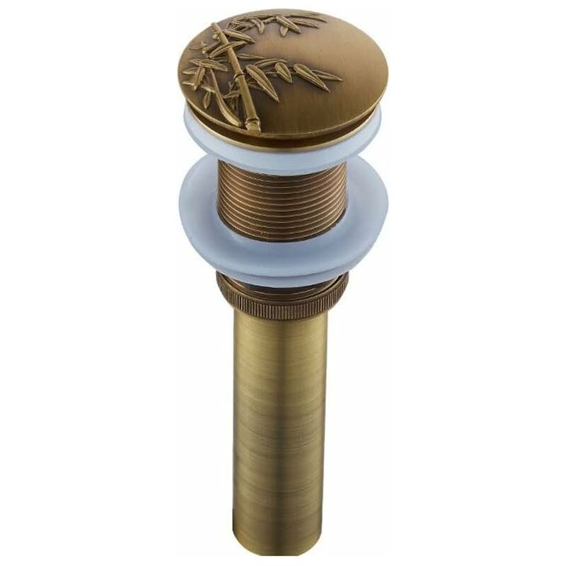Navaris Bonde de Lavabo Clic-Clac - Bonde Mécanique 7 cm en Laiton
