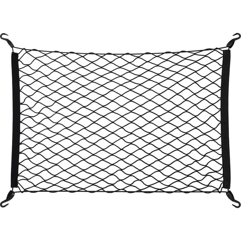 LASIPROFI PKW Ladungssicherungsnetz Aus Gurtband – 900x900mm, Schwarz, 1200 DaN Reißfestigkeit, Für Kofferraum & Co.