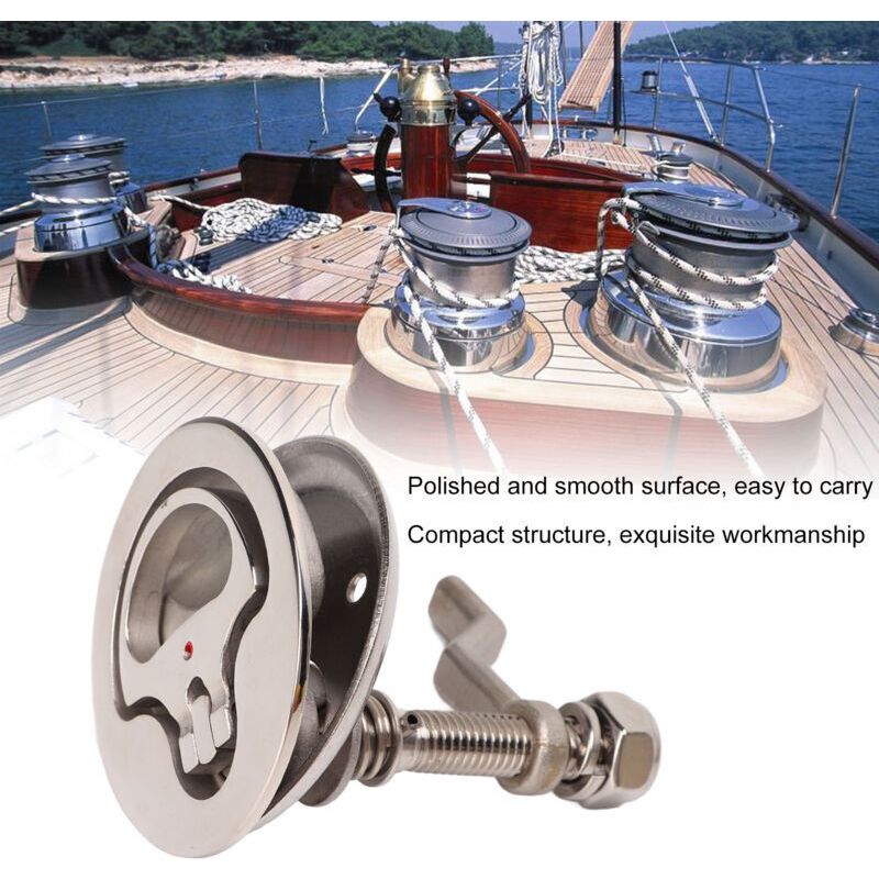 Loquet Trappe Crochet De Came Marine Acier Inoxydable 316 - Verrouillage Simple - 88mm Loquet Antivol Marine