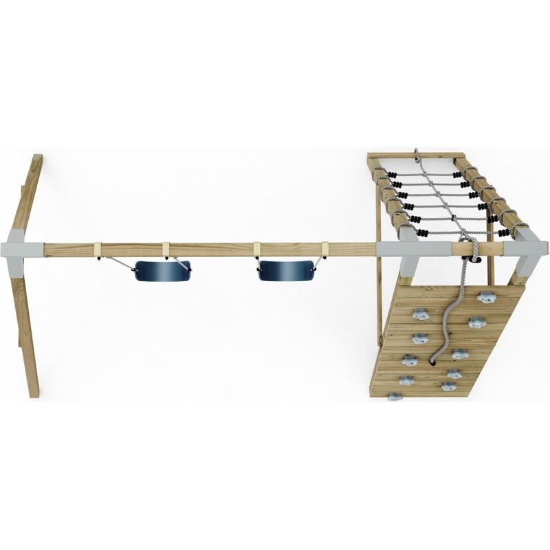 Double Set Up Premium Double Swing with Up and Over Wall - Flex and Boat Mint Green